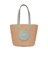 Chloé Large Horse Medal Basket In Natural Fibers