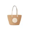 Chloé Horse Medal Circular Emblem Shoulder Bag In Nude