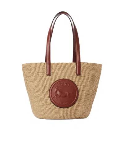 CHLOÉ CHLOÉ LOGO DETAILED LARGE TOTE BAG