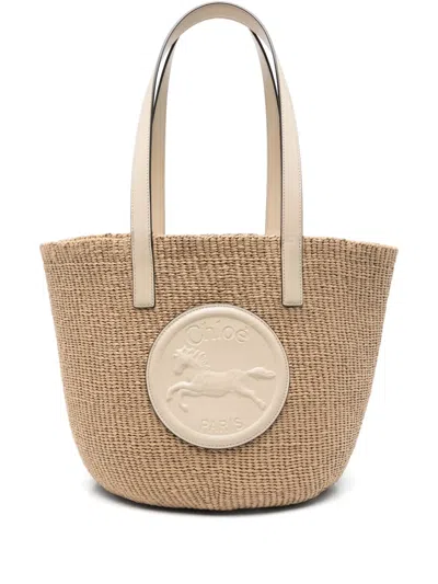 CHLOÉ LARGE HORSE MEDAL TOTE BAG