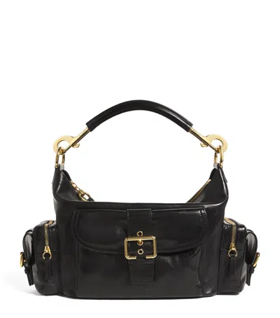 Chloé Chloè Shiny Leather Camera Bag In Black