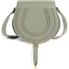 Chloé Large Marcie Leather Crossbody Bag In Green