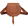 Chloé Large Marcie Leather Crossbody Bag In Tan