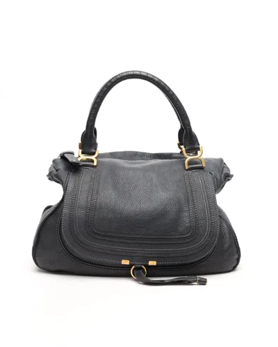 Chloé Large Marcie Shoulder Bag In Black