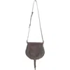 Chloé Large Marcie Suede Crossbody Bag In Brown