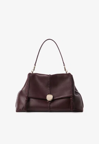 Chloé Large Penelope Shoulder Bag In Purple