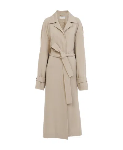 Chloé Large Profile Trench Coat In Nude