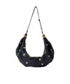 Chloé Navy Large Bracelet Stud Bag In Black