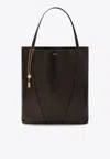 Chloé Spacious Tote Bag Featuring Chain Detail In Brown