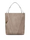 Chloé Large Spin Chain-embellished Tote Bag In Gray