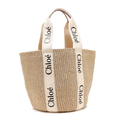 Chloé Chloe Large Woody Basket Bag In White