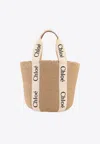 Chloé Large Woody Basket Tote Bag In Brown