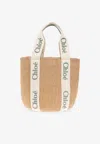 Chloé Large Woody Basket Tote Bag In Brown