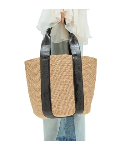 Chloé Large Woody Handbag In Nude | ModeSens