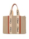 Chloé Large Woody Tote Bag In Multi