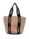Chloé Large Woody Tote Bag In Neutrals