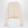 Chloé Latte-colored Crochet Cardigan In Blend In Neutral