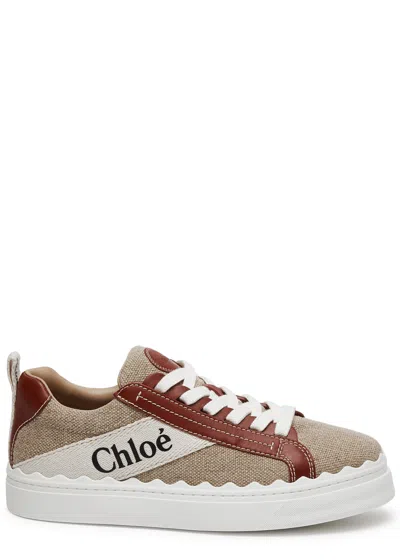 Chloé Chloe Lauren Canvas Sneakers In Brown
