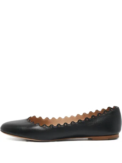 Pre-owned Chloé Lauren Leather Ballet Flats