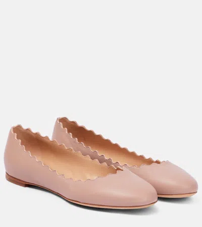 CHLOÉ CHLOÉ LAUREN LEATHER BALLET FLATS,P00274075