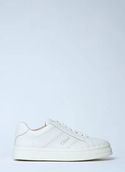 CHLOÉ LAUREN LEATHER SNEAKERS