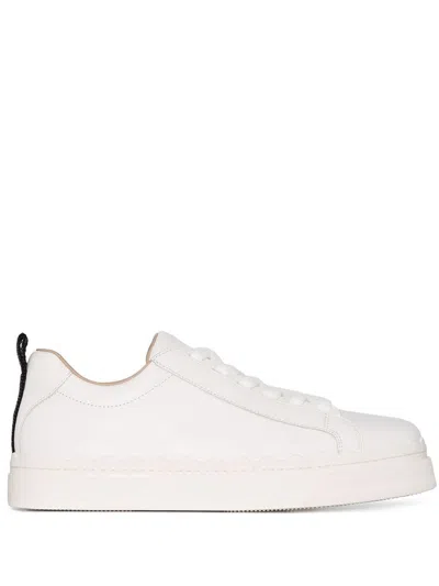 CHLOÉ CHLOÉ LAUREN LEATHER SNEAKERS