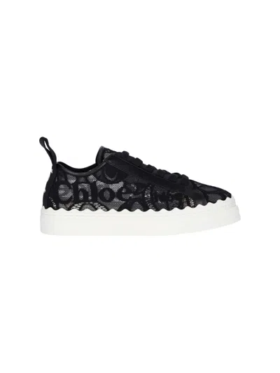 CHLOÉ CHLOÉ LAUREN SNEAKERS – BLACK