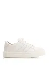 Chloé Lace-up Leather Sneakers In White