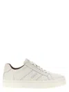 Chloé Lace-up Leather Sneakers In White