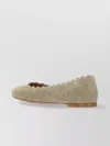 Chloé Scalloped Suede Ballet Flats