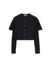 Chloé Cape-effect Wool And Cashmere-blend Cardigan In Blue
