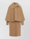 Chloé Layered Cape Collar Sleeves Mid-length Coat