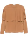 Chloé Layered Shirt In Brown
