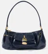 Chloé Le 99 Small Croc-effect Leather Shoulder Bag In Blue