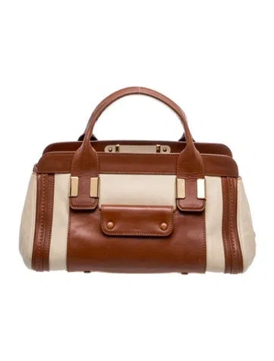 Pre-owned Chloé Leather Alice Small In Brown