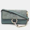 CHLOÉ LEATHER AND SUEDE MINI FAYE CROSSBODY BAG