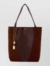 Chloé Leather And Suede Spin Shopping Bag
