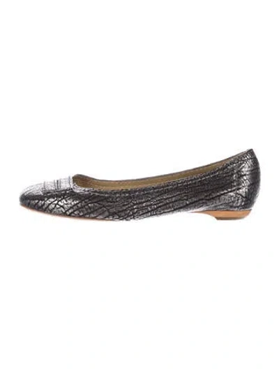 Pre-owned Chloé Leather Animal Print Ballet Flats In Multi