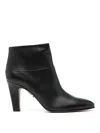 Chloé Eve 85 Heeled Leather Ankle Boots In Black