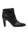 Chloé Eve 85 Heeled Leather Ankle Boots In Black