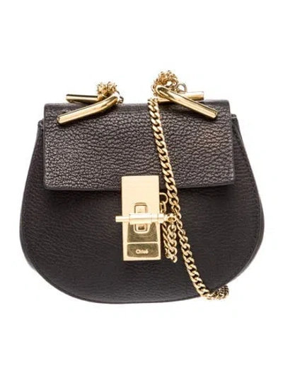 Pre-owned Chloé Leather Backpack In Black