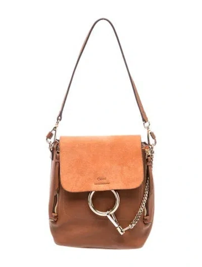 Pre-owned Chloé Leather Backpack In Brown