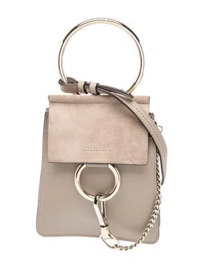 Pre-owned Chloé Leather Backpack In Neutral