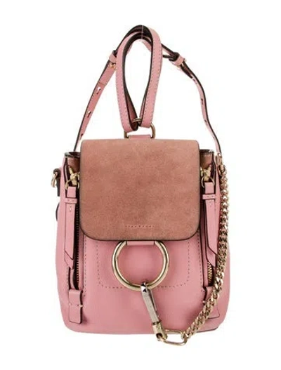 Pre-owned Chloé Leather Backpack In Pink