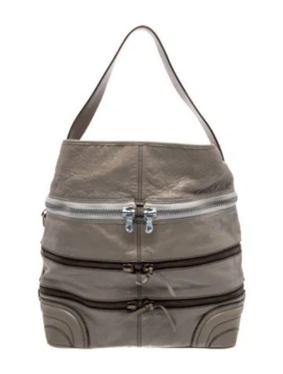 Pre-owned Chloé Leather Backpack Vintage In Neutral