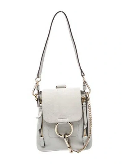 Pre-owned Chloé Leather Backpack In White