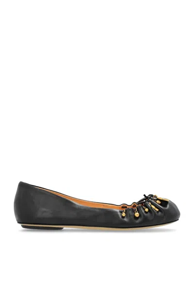 Chloé Leather Ballet Flats In Multi