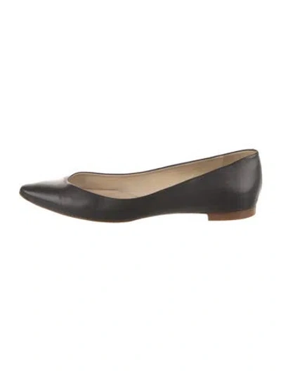 Pre-owned Chloé Leather Ballet Flats In Black