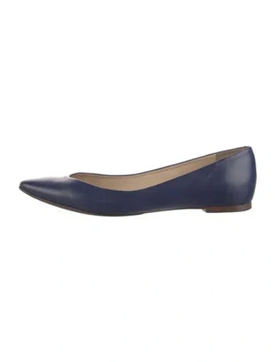 Pre-owned Chloé Leather Ballet Flats In Blue