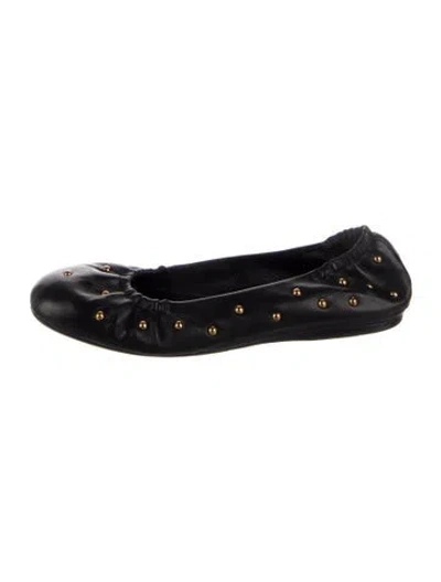 Pre-owned Chloé Leather Ballet Flats In Blue